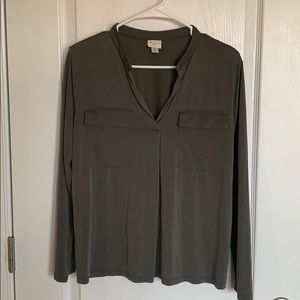 Olive green blouse